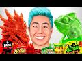 Spicy vs sour food art challenge