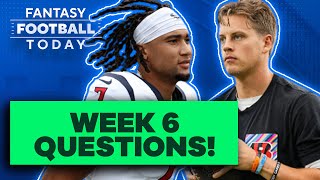 Week 6 Rapid Fire Questions: Starts and Sits! | 2023 Fantasy Football Advice