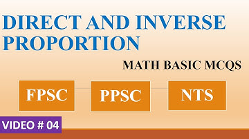 DIRECT AND INVERSE PROPORTION | direct proportion | inverse - part # 04| online math with asad