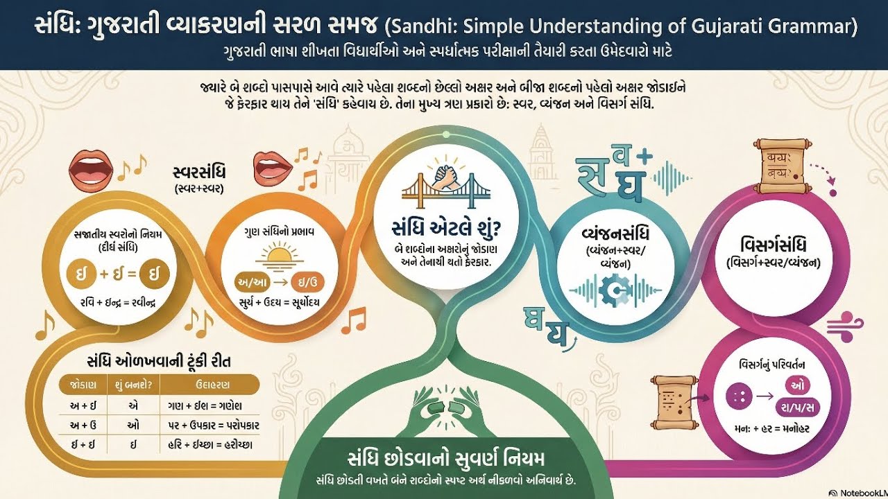 સંધિ, વિચ્છેદ | સંધિ શીખવાની સરળ રીત | ગોપાલ સર દ્વારા 