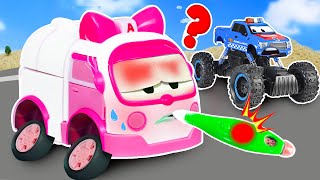 Ambulance is Sick! Monster Truck Rescue Mission | Zambo Color Toys