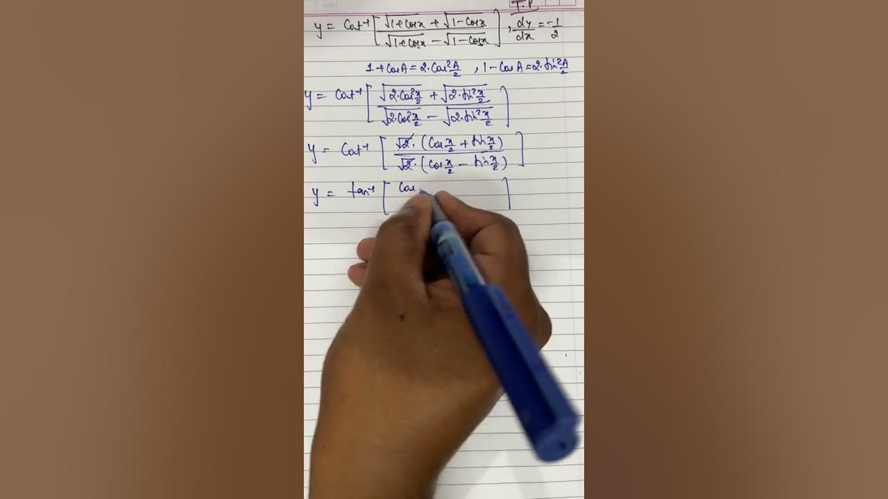 y-cot-inv-root-1-cosx-root-1-cosx-root-1-cosx-root-1-cosx-dy-dx