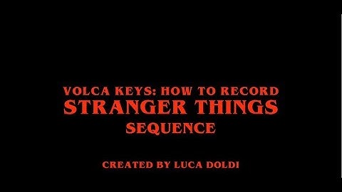Volca Keys: how to program Stranger Things sequence with active step