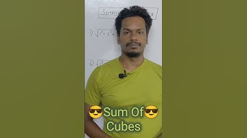 😎Sum of Cubes 😎#shortsvideo #viral #shorts