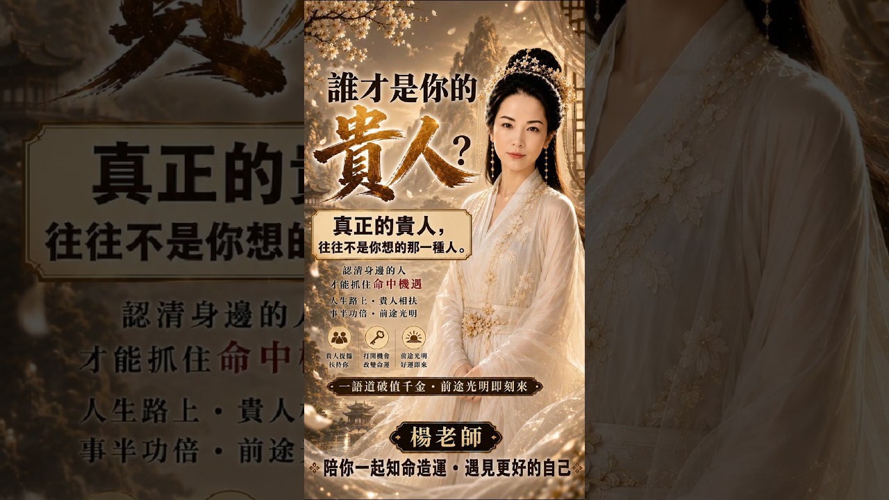 什麼樣的人,才算是你真正的貴人?#貴 #真正的貴人 #人際關#Shorts#貴人#貴人的定義 #貴人運 #人生貴人 #命中貴人 #如何遇到貴人 #人際關係 #看人識人 #人生智慧 #台南命理 楊小玲 縮圖