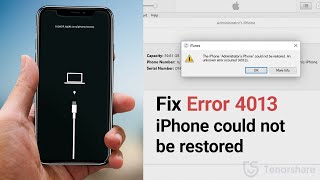 How To Fix Iphone Error 4013 Iphone Could Not Be Restored On Ios 14 Iphone 11 Xs Xr X 8 7 Youtube