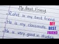 My best friend essay in english  10 lines on my best friend  my best friend  handwriting practice