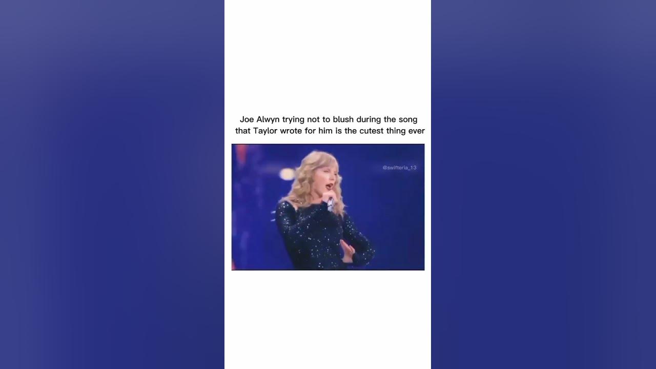 Joe Alwyn blushing at Taylor Swift while performing gorgeous #shorts #taylorswift #joealwyn