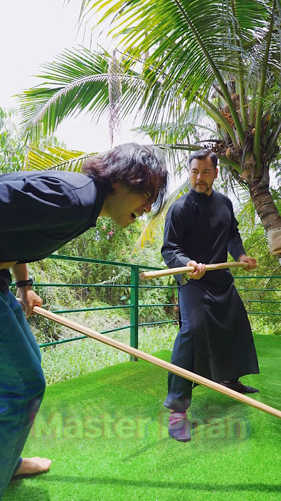Kung fu fighting bo staff defense long staff #martialarts #masterphan #selfdefense #karate #wingchun