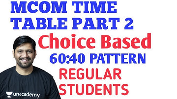 Mcom part 2 Time table for IDOl students
