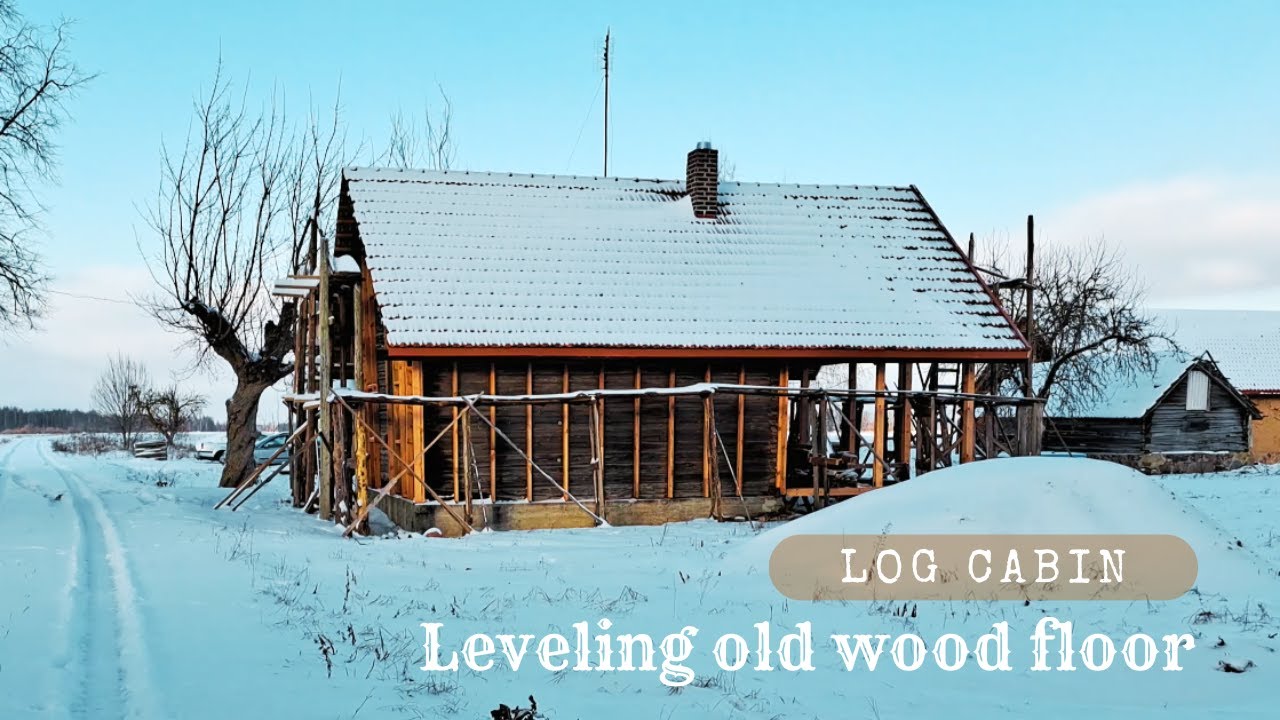 Picture Idea: Off Grid Log Cabin Renovation Leveling Old Wood Floor