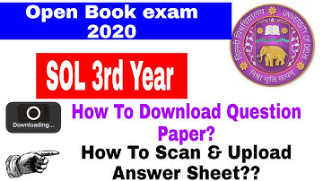 OBE(open book exam) || How to download question paper|| How upload answer sheet || How to scan ||