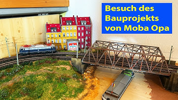 Maerklin model railroad under construction: Along the Lower Rhine to Duisburg (Engl. subs)