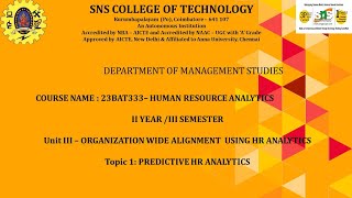 Predictive HR Analytics|HR Analytics|SNS Institutions