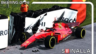 Formula Car S🅱️ins/Lost Control Crashes #4 | With MOTION 🅱️LUR | 🅱️eamNG.drive | F1 2021skin MOD