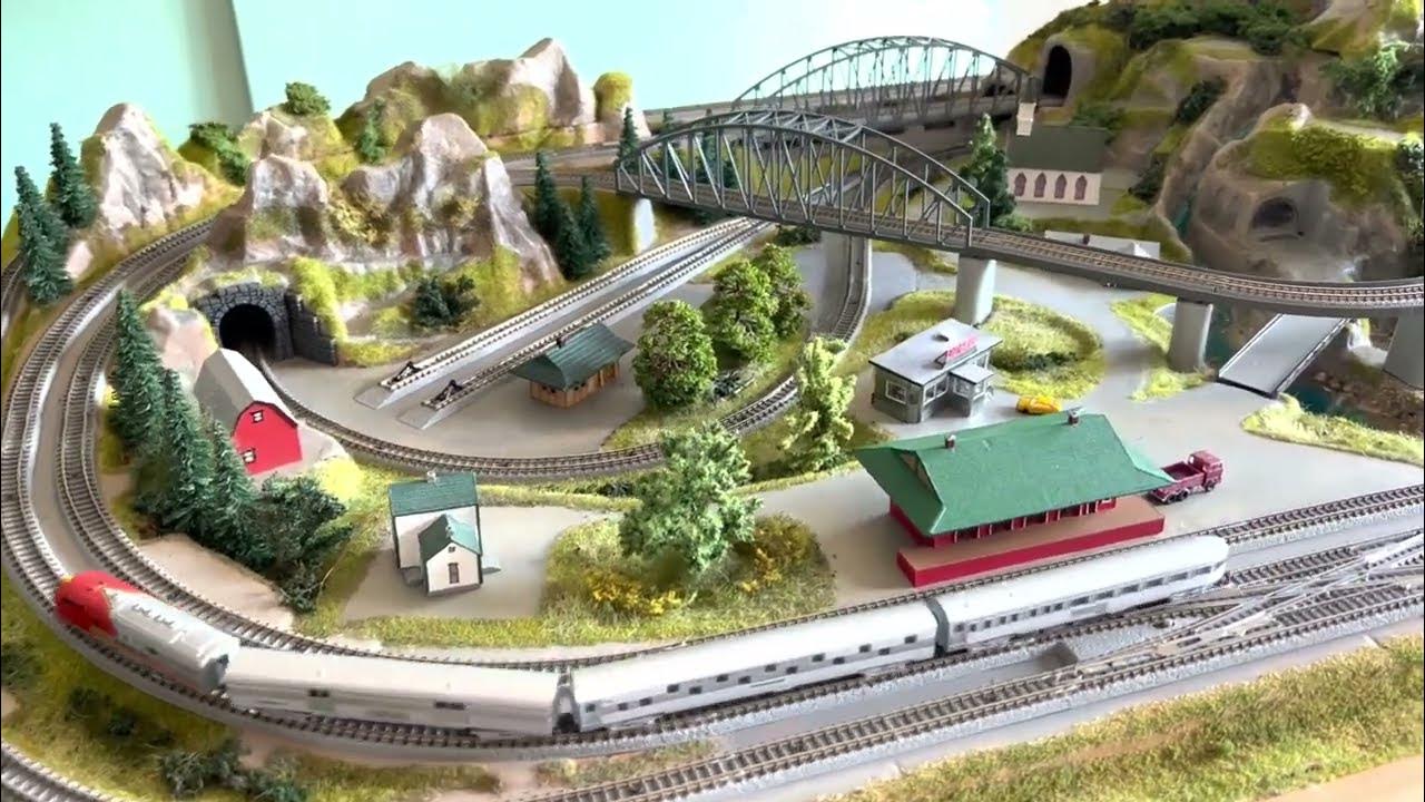 Noch Z Scale Cortina Train Layout with Rokuhan Track YouTube