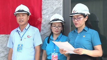 Gắn biển công trình chào mừng Đại hội Công đoàn thị xã Kỳ Anh, lần thứ II, nhiệm kỳ 2023 - 2028.