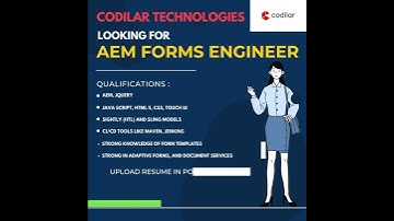 Adobe Experience Manager Forms Jobs  #adobeexperiencemanager #aem #job