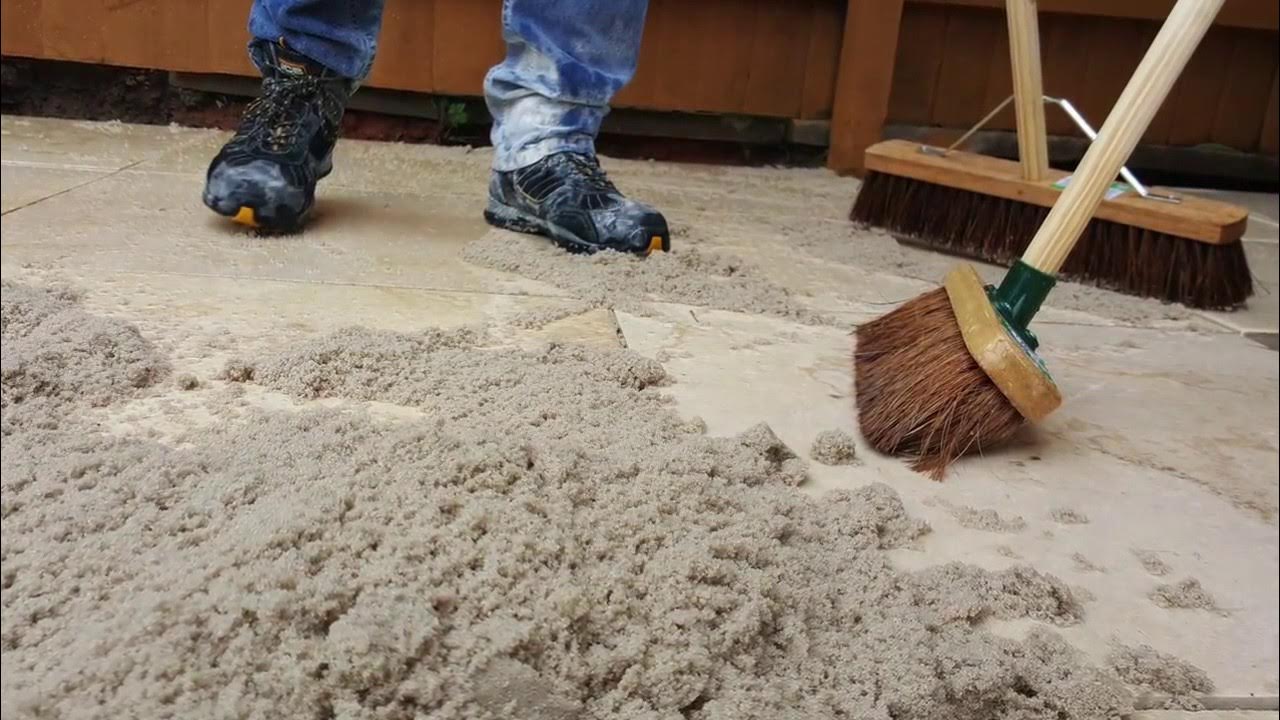 How To Point Or Joint A Patio With The Unique Brush In Grout From Jointit YouTube