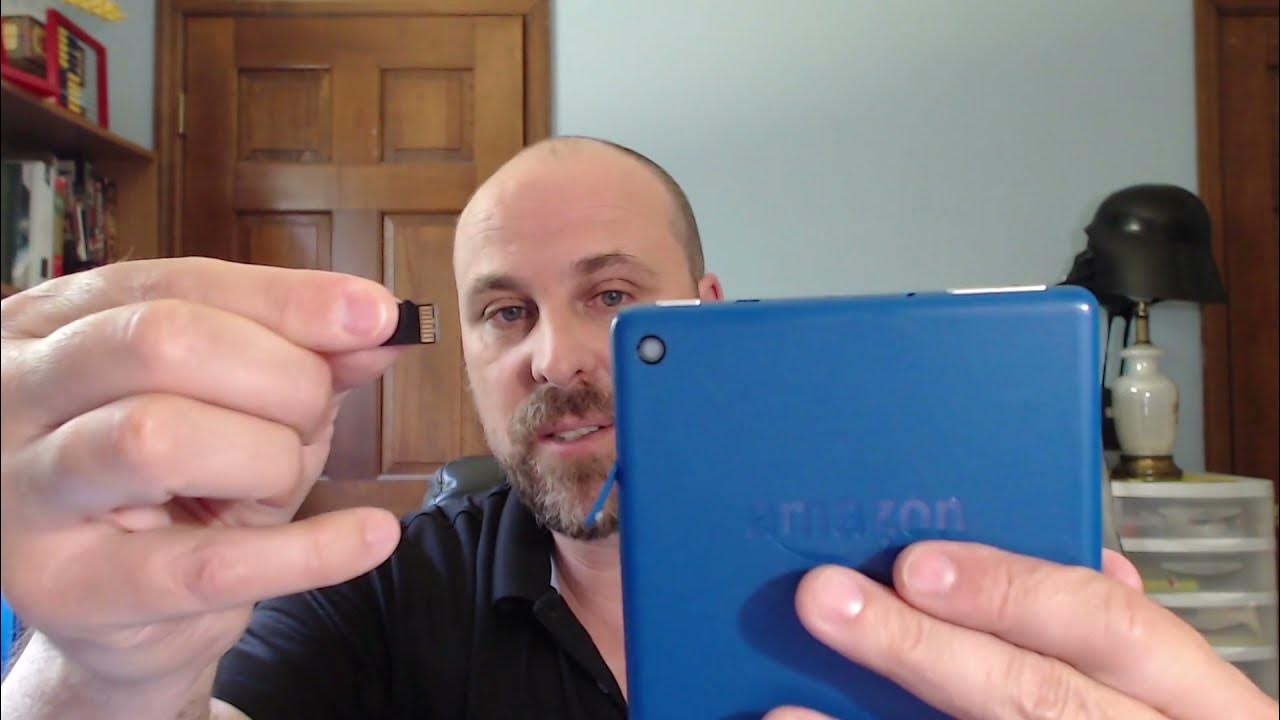 How to Install and Format an SD Card Amazon Fire 7 Tablet YouTube