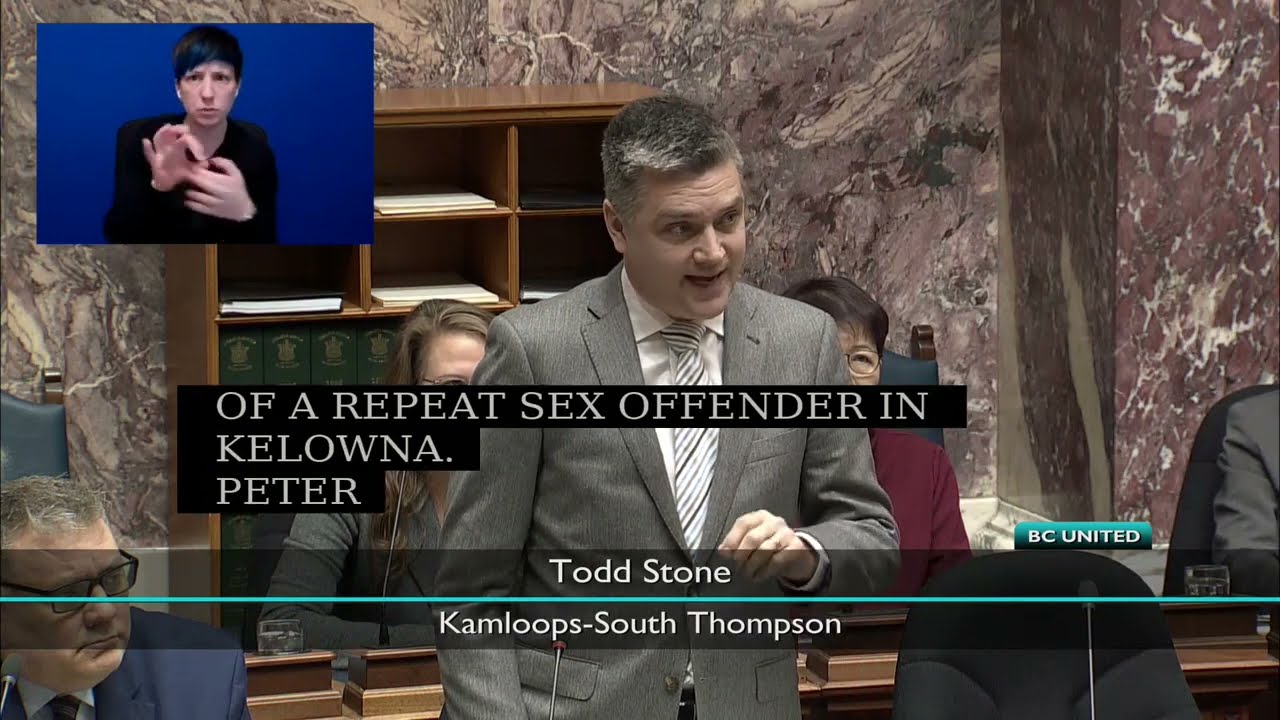 MLA Stone calls for NDP accountability after Richmond pedophile’s release