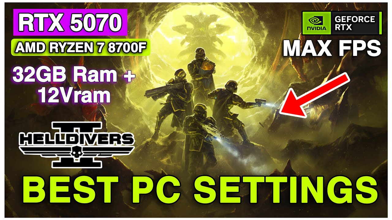 RTX 5070 | Ryzen 7 8700F | Helldivers 2 Benchmark – High Settings Performance!