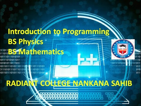 Introduction to C++ Programming|| Lecture 2|| BS Physics || BS Math ...