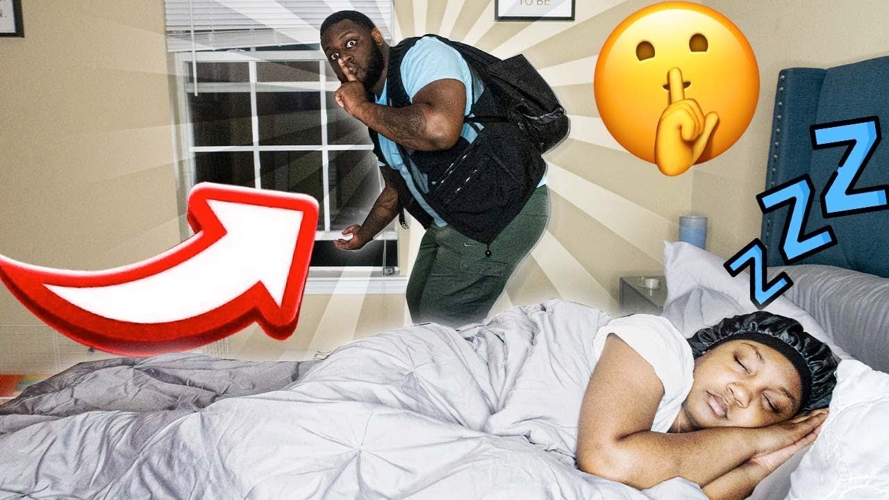 SNEAKING OUT THE HOUSE IN THE MIDDLE OF THE NIGHT PRANK ON GIRLFRIEND