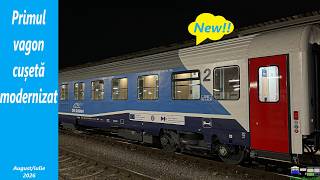 Noul vagon cușetă modernizată cu bani prin PNRR (seria 50-91)