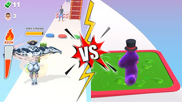 Muscle Rush Vs Blob Runner 3D All Levels Gameplay Android iOS Walkthrough 3DG212