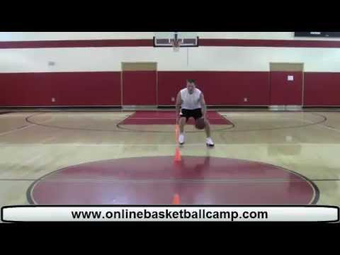 Through the Legs Crossover Hard in Cones Drill basketball training aids