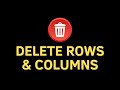 🗑️ Delete Multiple Rows or Columns (Google Sheets)