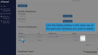 How to delete a database in cPanel with WebHostingPeople