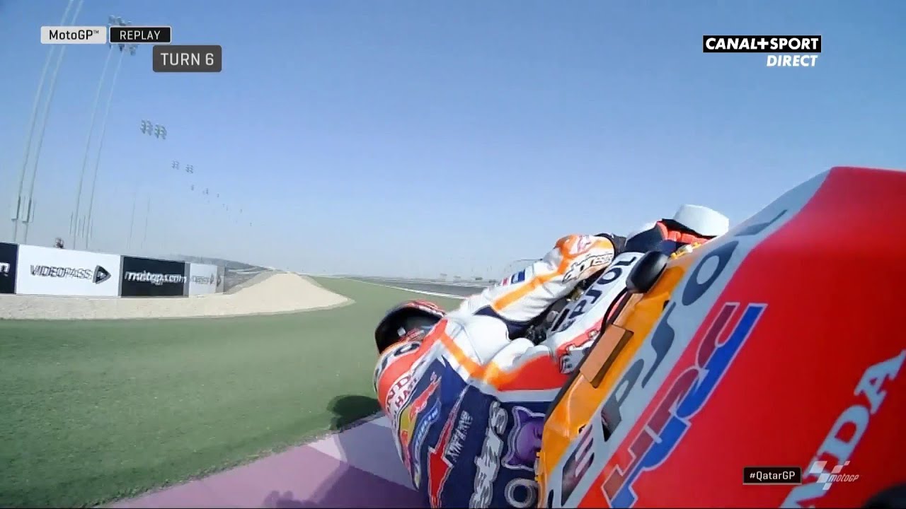 Jorge Lorenzo catapulté par l'arrière - Qatar GP - CANAL+ Sport