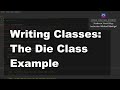 Java 1 online 404 writing classes the die class example