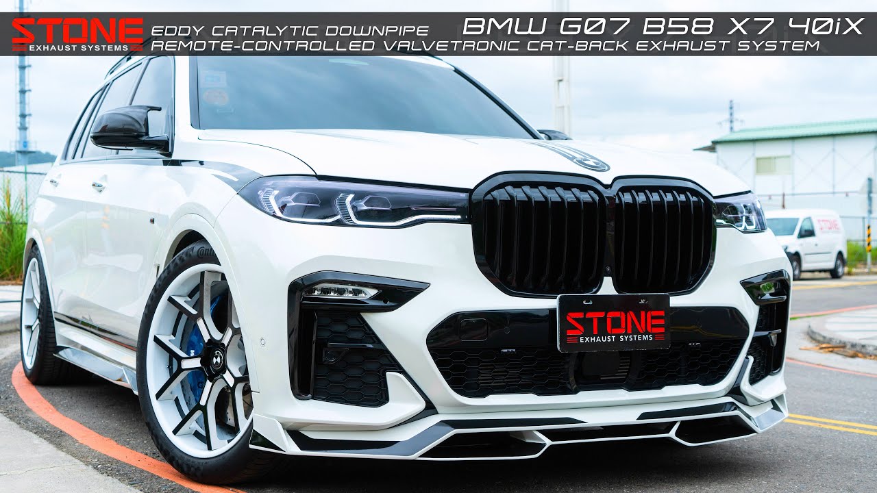 BMW G07 B58 X7 40iX / Stone Turbo-Back Exhaust System - YouTube