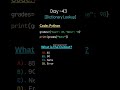 day - 43 test your coding skills python #70dayschallenge #coding #python #programming