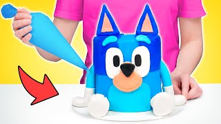картинка: Готовим торт в виде Блуи! 🐶🍰 Вкусная волшебная выпечка!