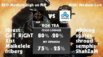 NiP vs Cloud9 MLG Aspen Prediction 23/01/15