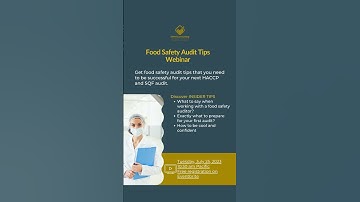 Join us for our INSIDER tips for your HACCP and SQF audit tips