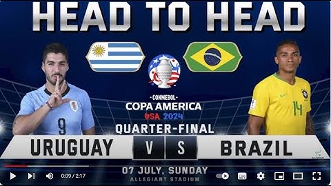 Uruguay vs Brazil 0-0 [PEN 4-2] Highlights: Copa America (Quarter Final) – July 7th, 2024.