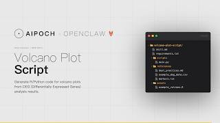 [AIPOCH] Medical Research Skill for AI Agents - Volcano Plot Script