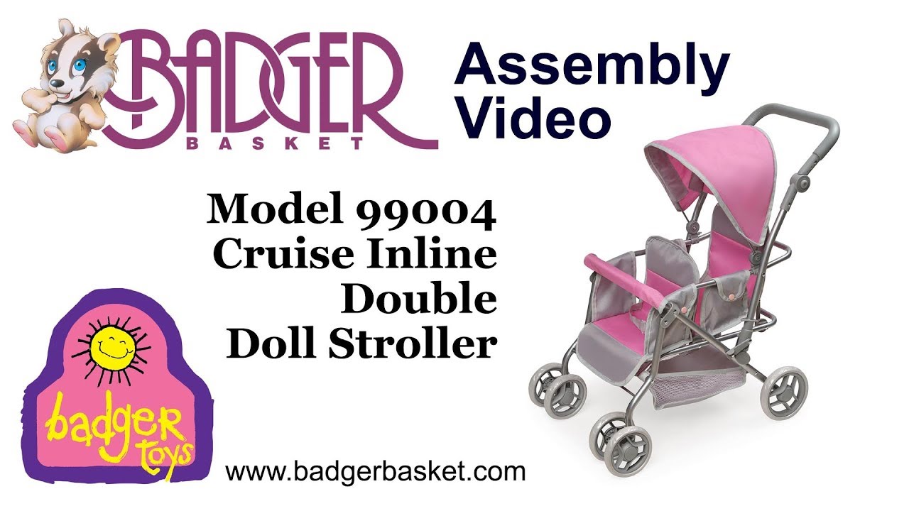 badger double doll stroller