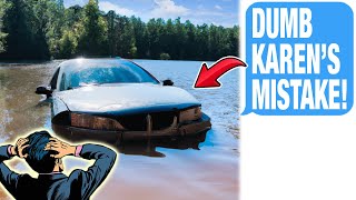 Neighbor Drives Car Into My Lake Property! Calls POLICE When I Catch Her Trespassing!