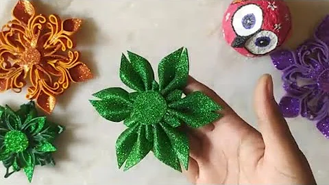 DIY Christmas Wreath Ornament From Glitter Foam | Christmas Decoration Ideas