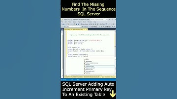 Find the missing numbers in the sequence between two numbers sql server