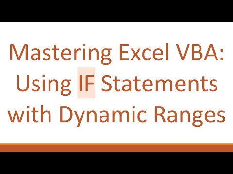 Mastering Excel VBA: