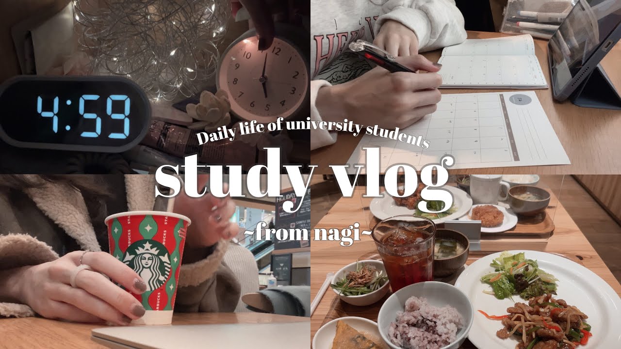 【study vlog】早起き大学生の1週間の記録｜目まぐるしい日々も大切に過ごそう☕️
