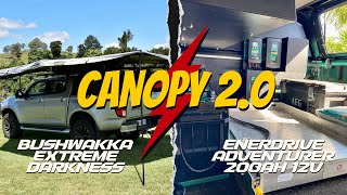 Canopy 2.0 | BushWakka Extreme Darkness 270 Awning & Enerdrive Adventurer 200aH Lithium 12V Setup