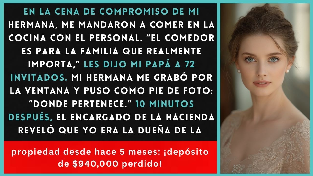 Mis Padres Me Hicieron Comer en la Cocina en la Fiesta de Compromiso de Mi Hermana – ¡Luego Habló...